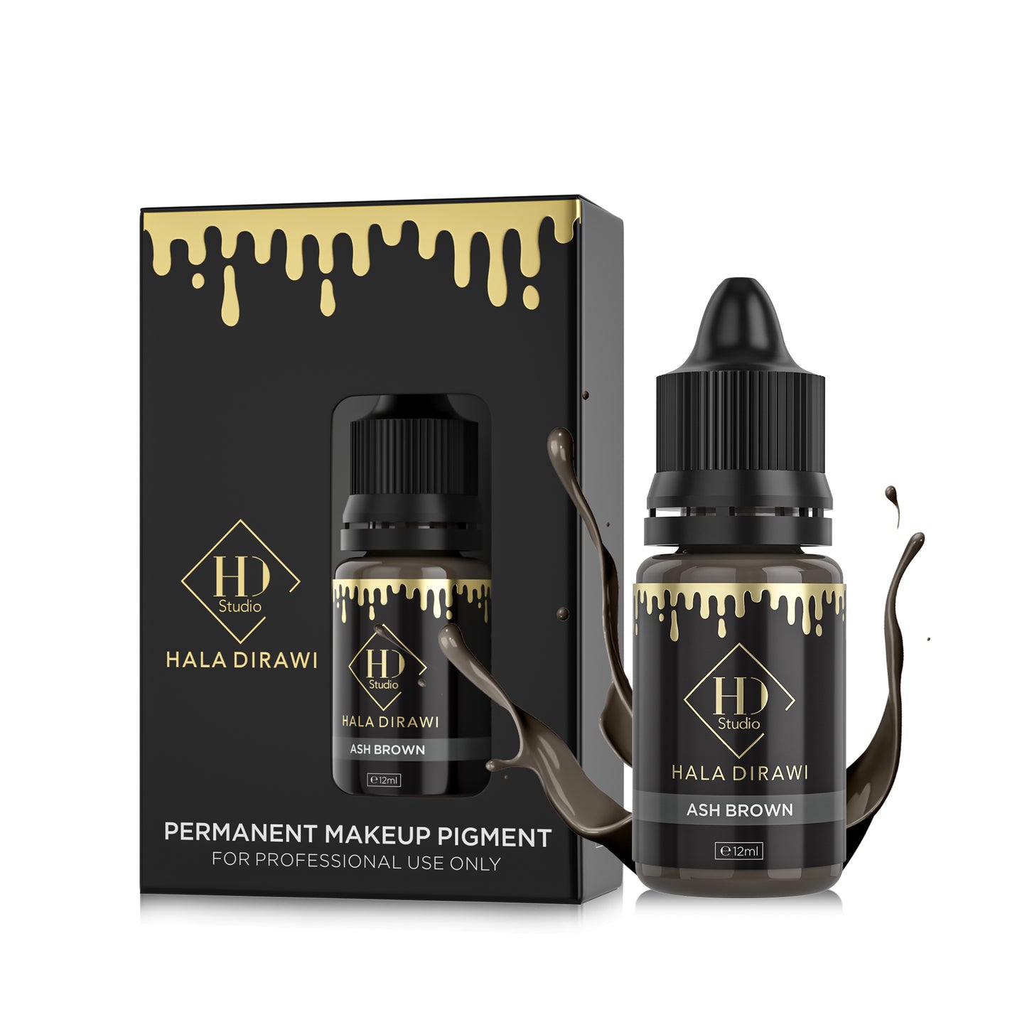 ASH BROWN-HDS PMU ORGANIC EYEBROWS PIGMENT - HDS